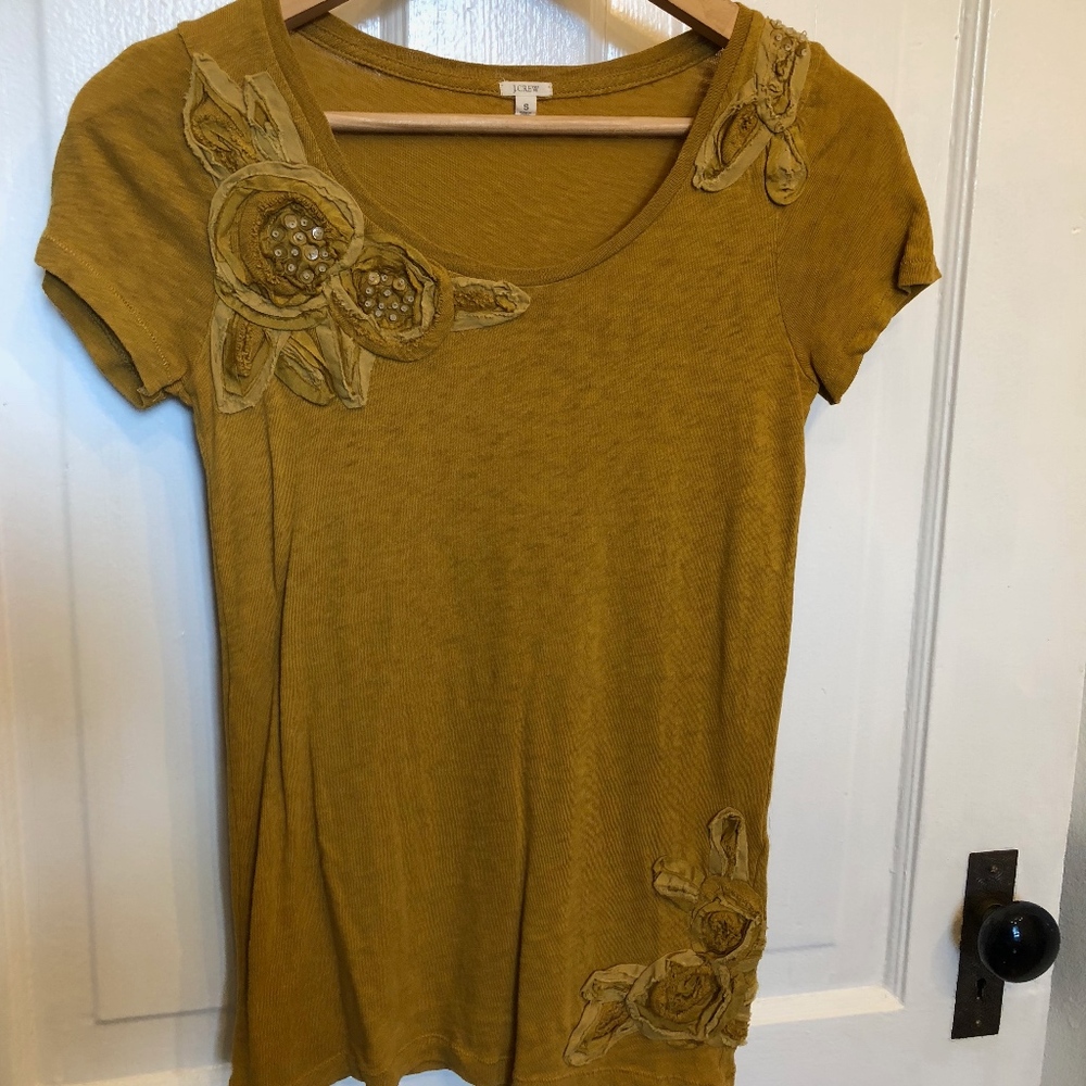 J. Crew Embellished Fitted T-Shirt
